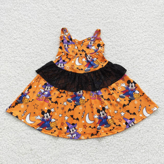 Halloween Orange Cartoon Big Dress