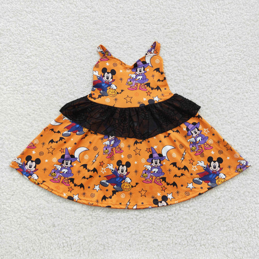Halloween Orange Cartoon Big Dress