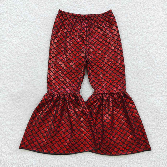 Red fish scales Bell Pants