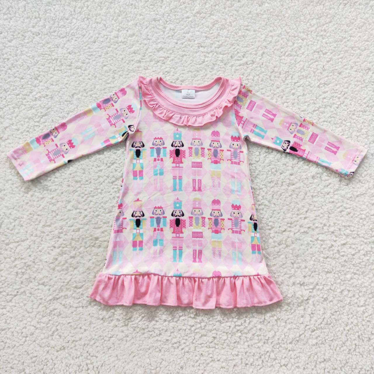 Pink Cartoon Girls Dress