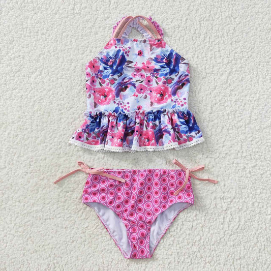 floral 2pc girls summer Swimsuit