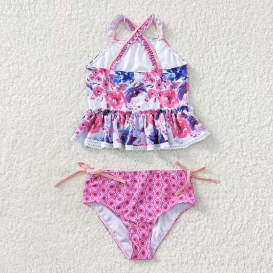 floral 2pc girls summer Swimsuit