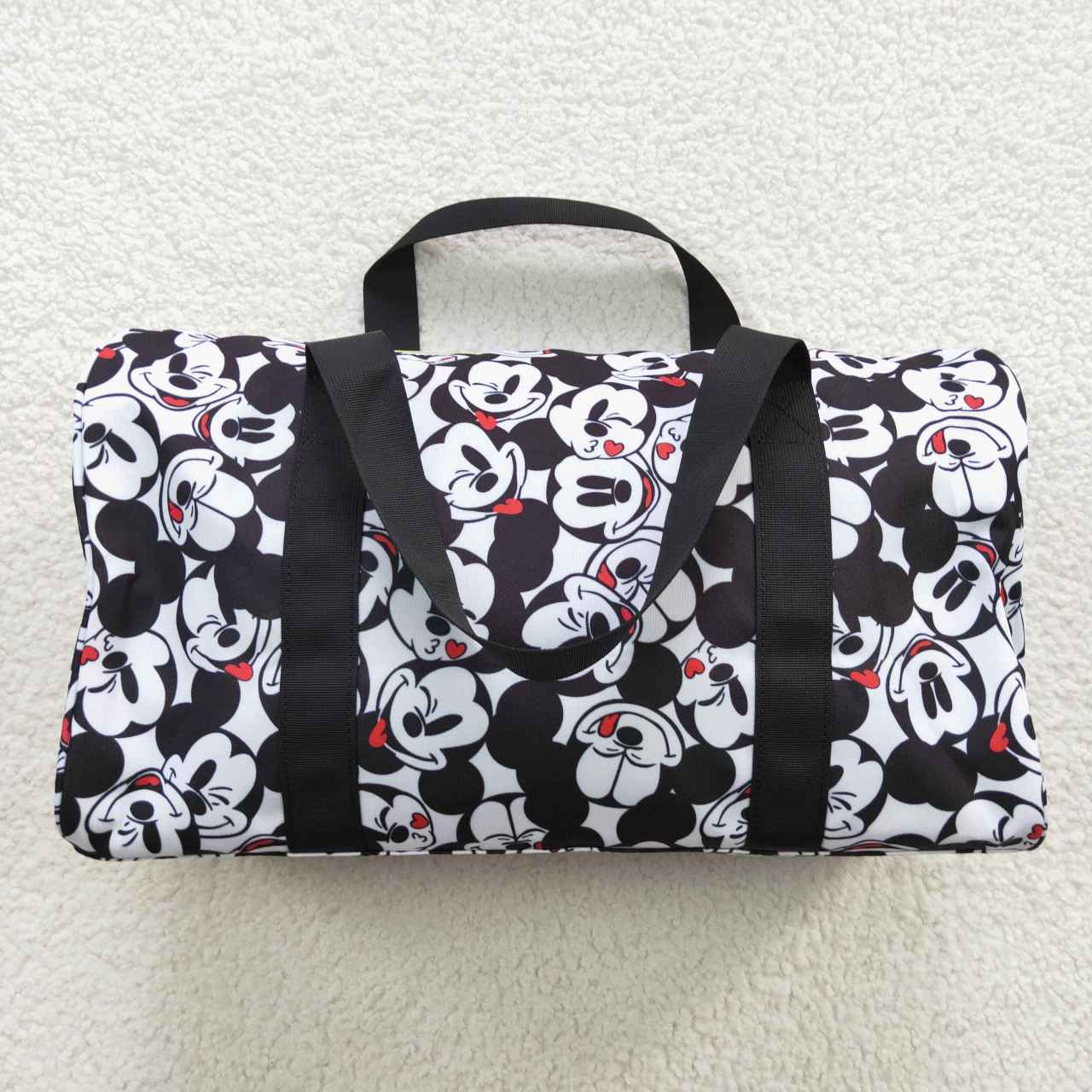 BLACK CATROON DUFFLE BACK