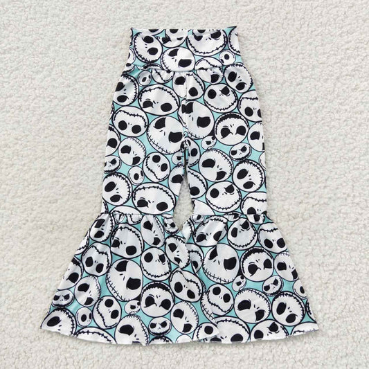 Halloween Skull Print Girl's bell pants