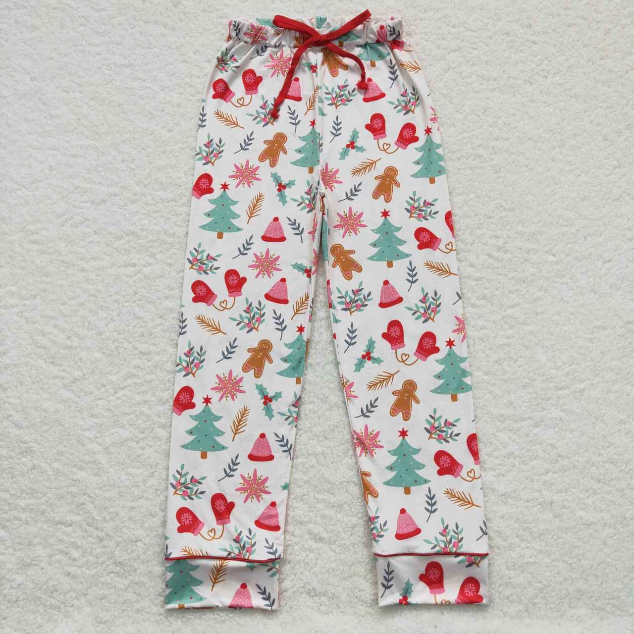 Adult Christmas Tree Print Cartoon Pants