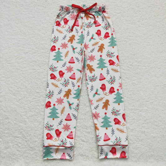 Adult Christmas Tree Print Cartoon Pants