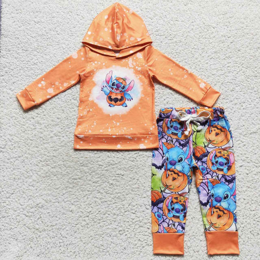 Orange Cartoon Jogger Outfit
