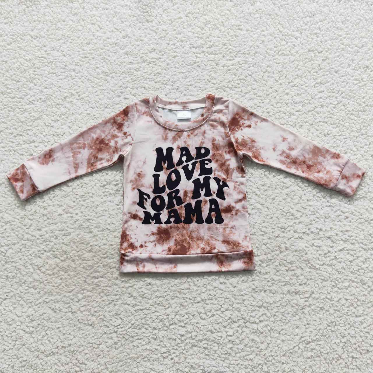 brown Letter Print Shirt