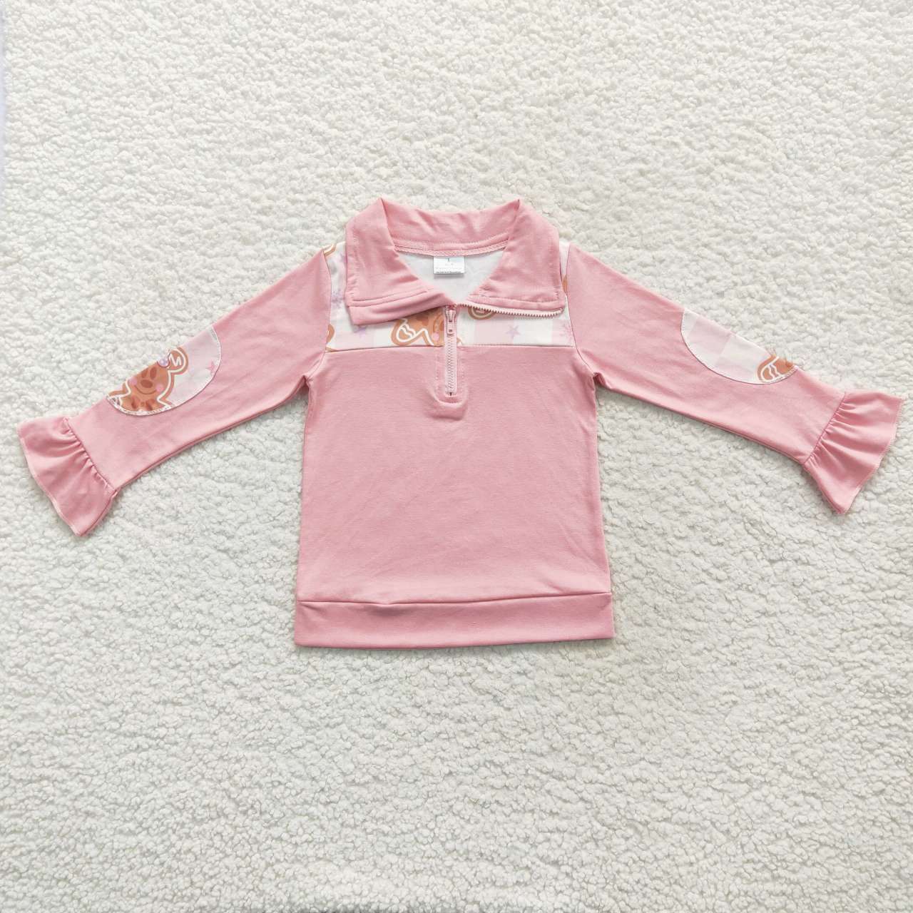 Pink Gingerbread With Zipper Coat