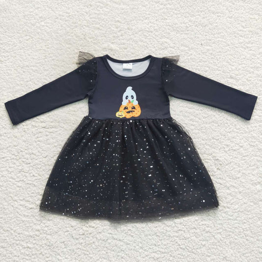 Halloween Ghost Pumpkin Girls Tutu Dress