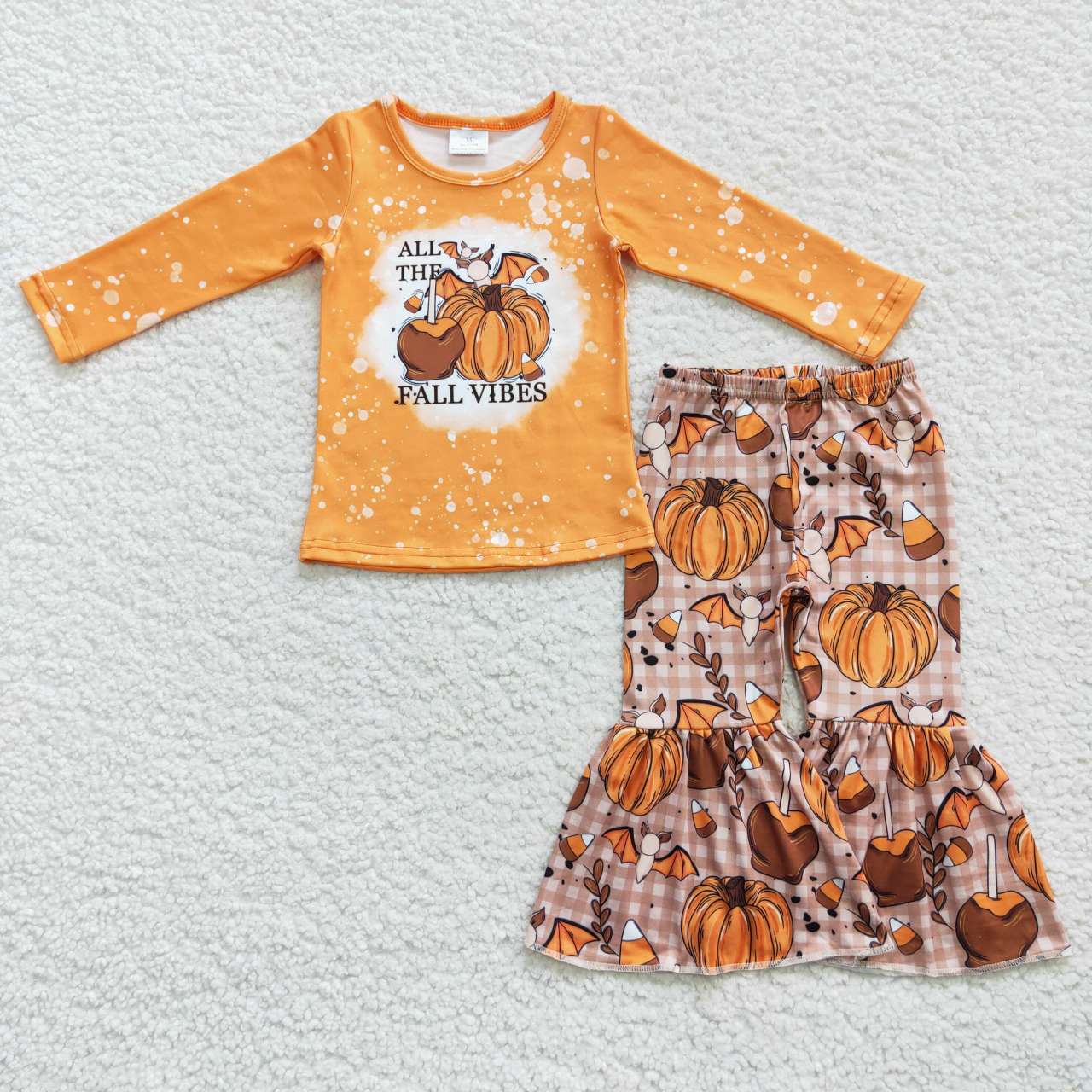 Orange Pumpkin Girls Suit