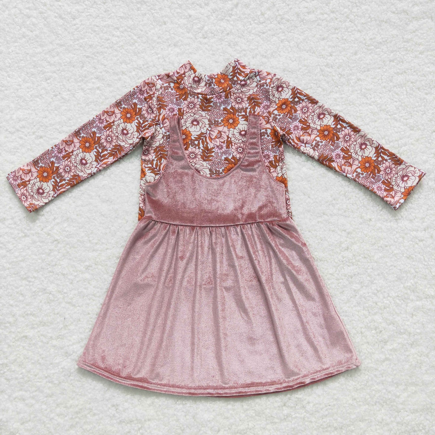 Fall Floral Top Pinkvelvet Girls Overall set