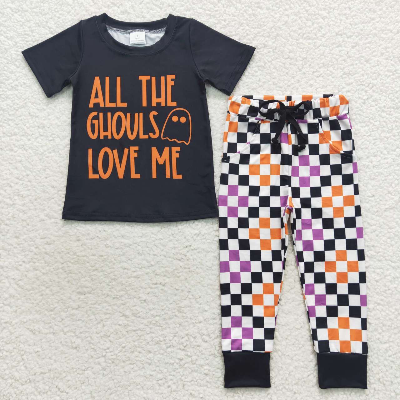 Halloween Ghost plaid Set