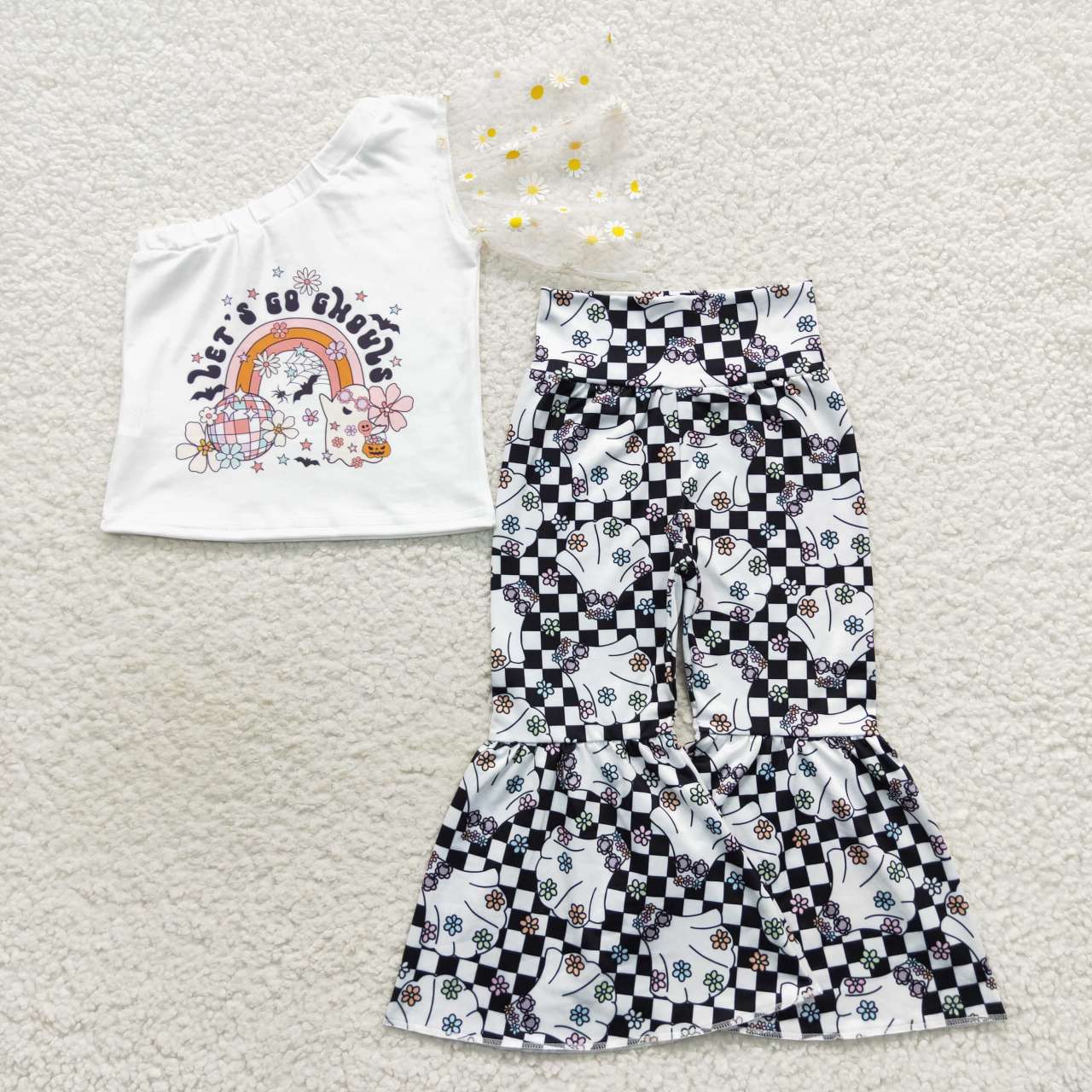 Halloween Ghost With Lace Girls Set