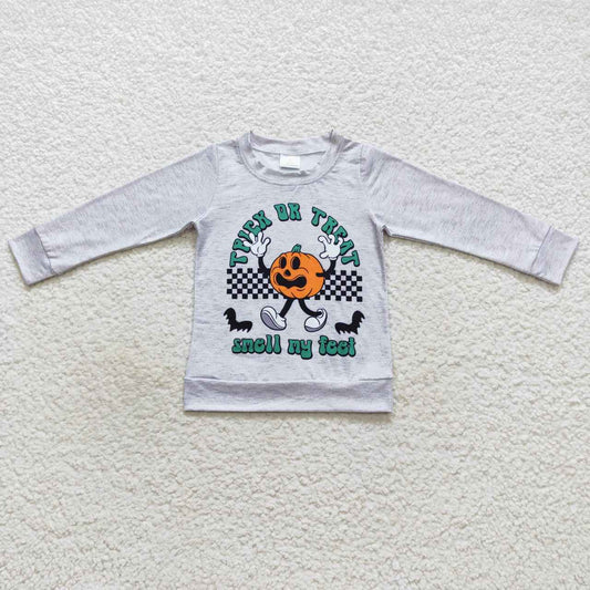 Fall Grey Pumpkin Shirt