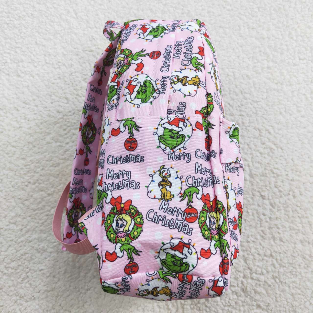 Christmas Pink Cartoon Cartoon Print BACKPACK