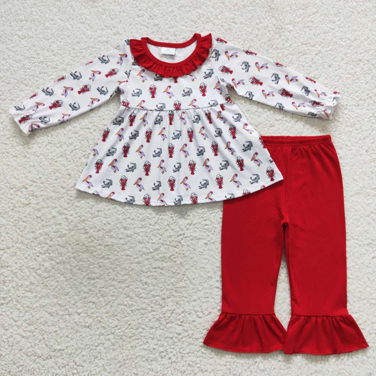 Fall Red Lobster Girls Set