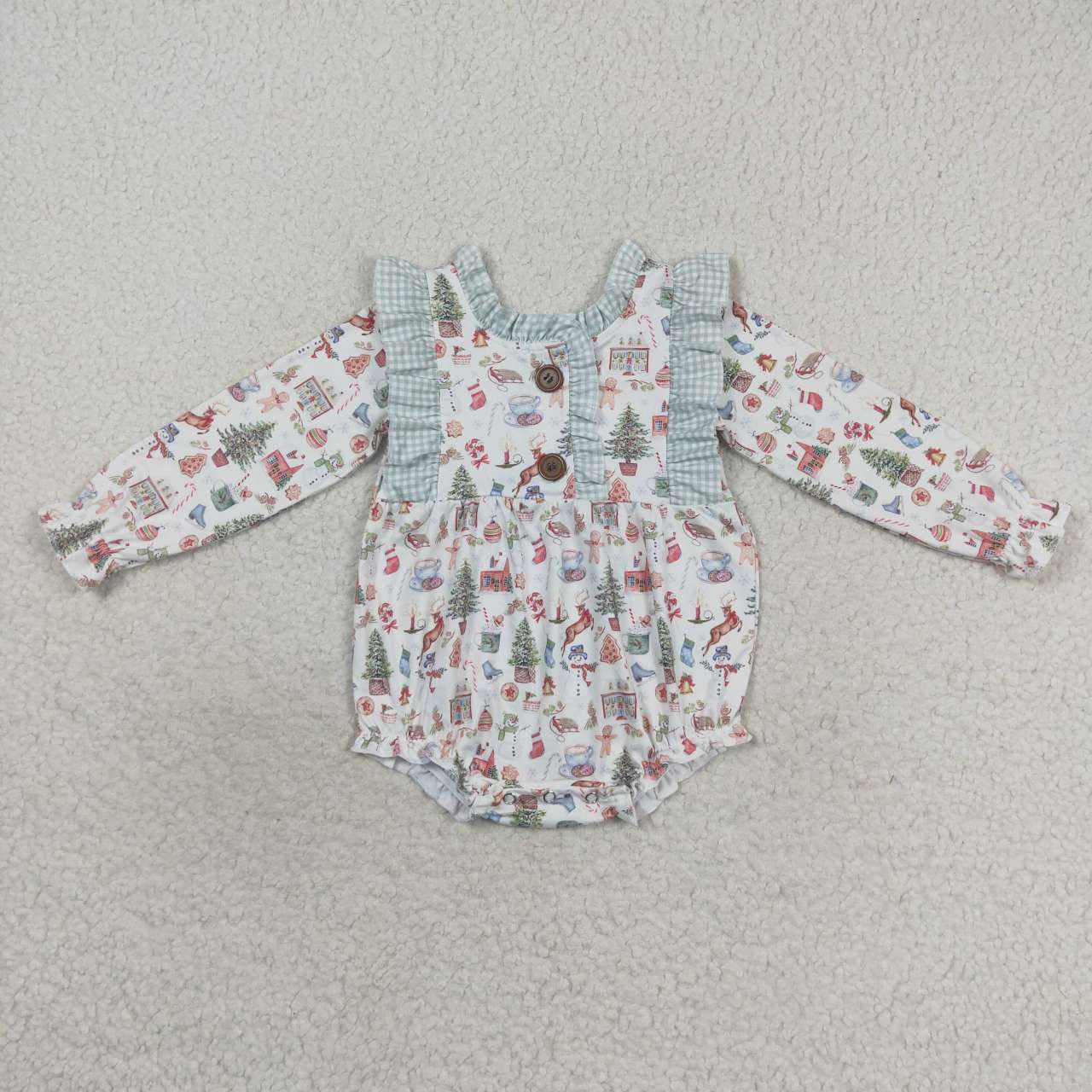 Christmas Tree Long Sleeves Romper