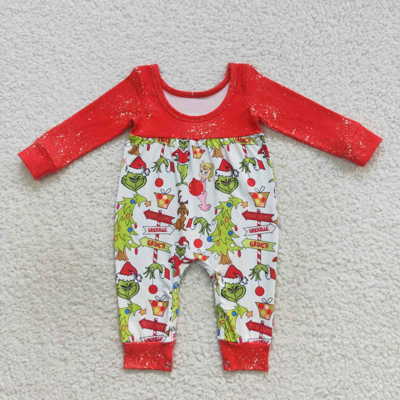 Christmas Red Cartoon Baby Romper