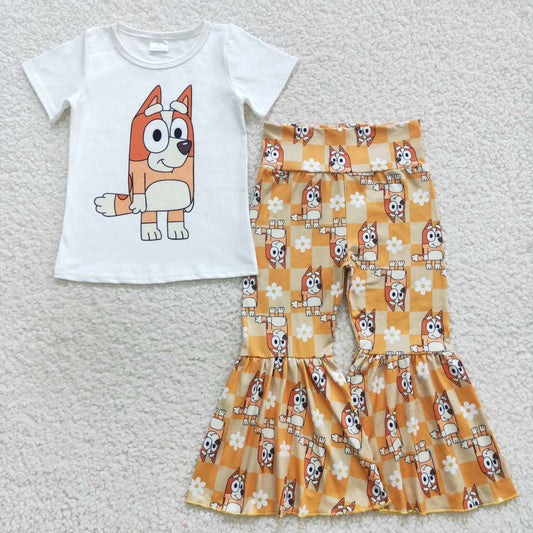 Cartoon Dog Print Girls Set