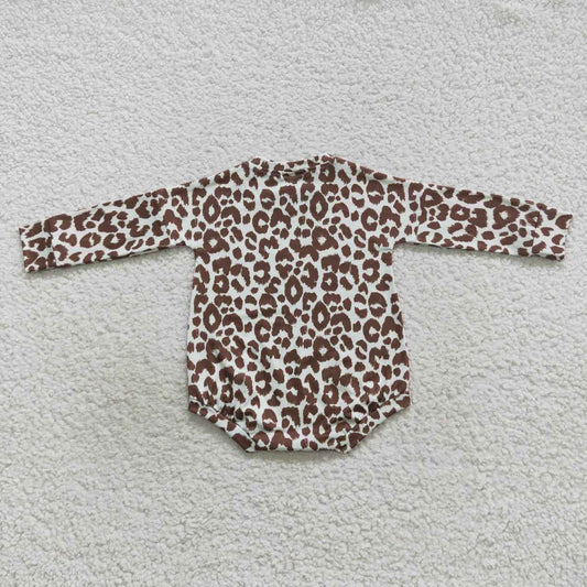 Leopard Long Sleeves Romper