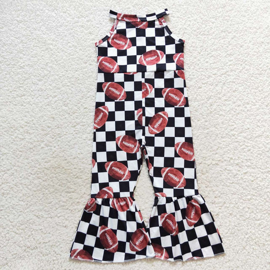 black and white plaid baseball Jumpsuit