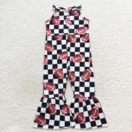 black and white plaid baseball Jumpsuit