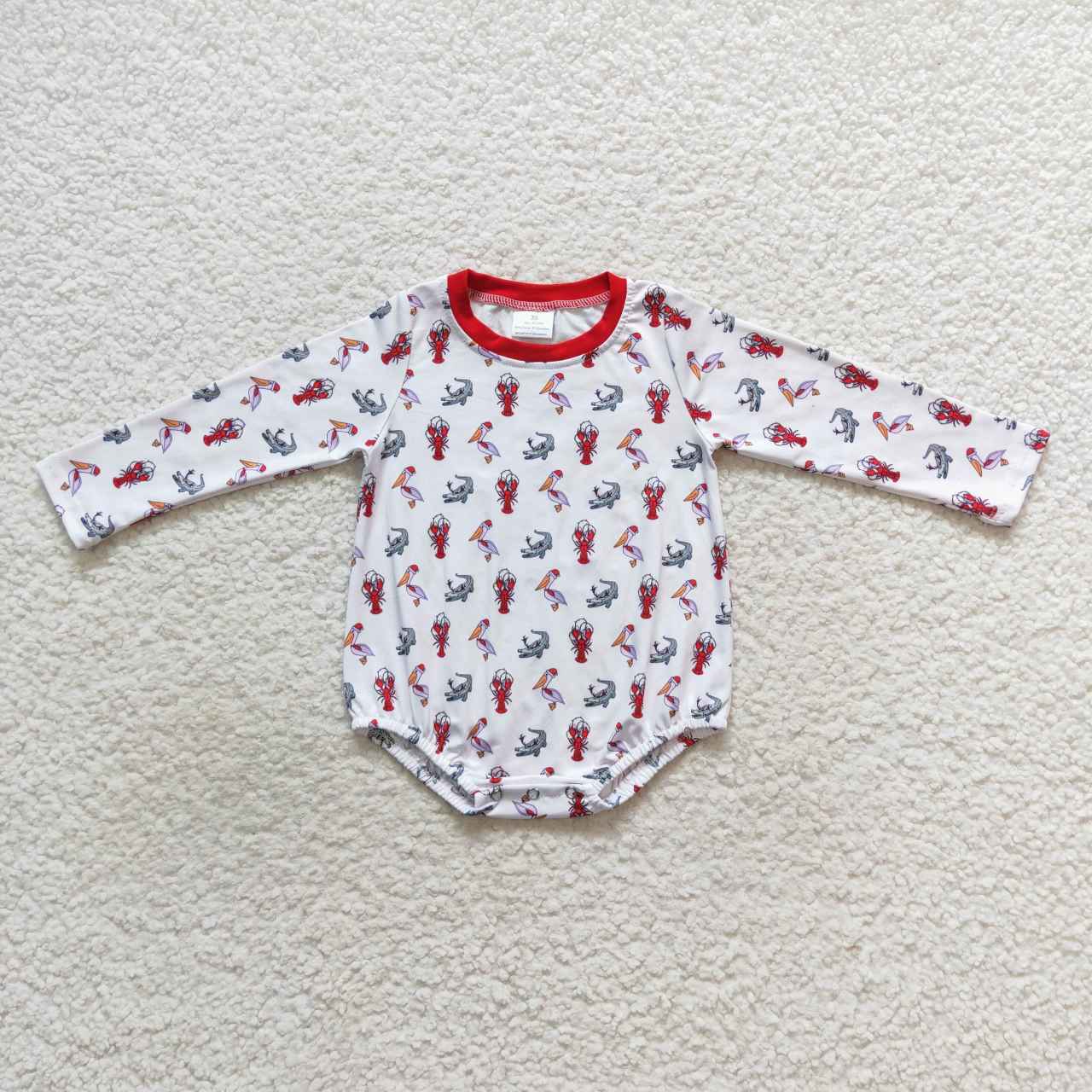Red lobster Long Sleeves Romper