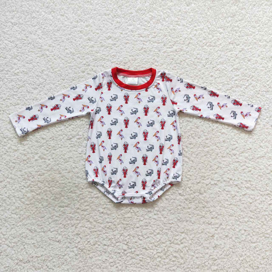 Red lobster Long Sleeves Romper