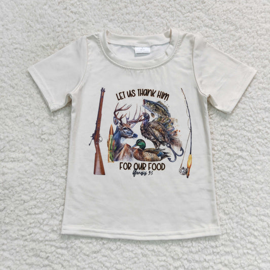 Fish Deer Duck Print Shirt