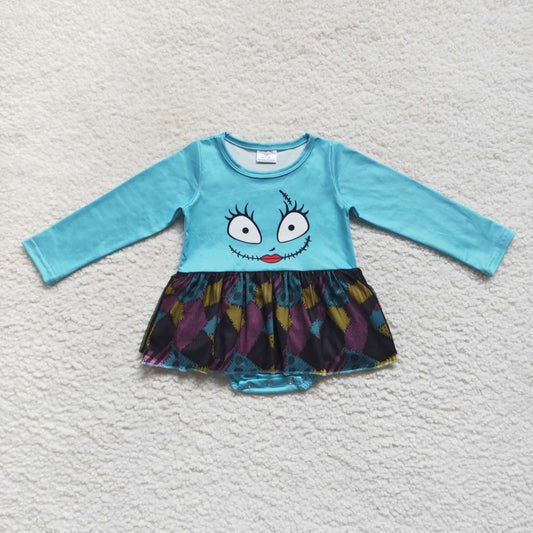 halloween Blue long sleeves romper