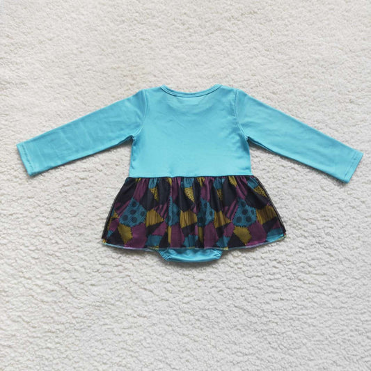 halloween Blue long sleeves romper