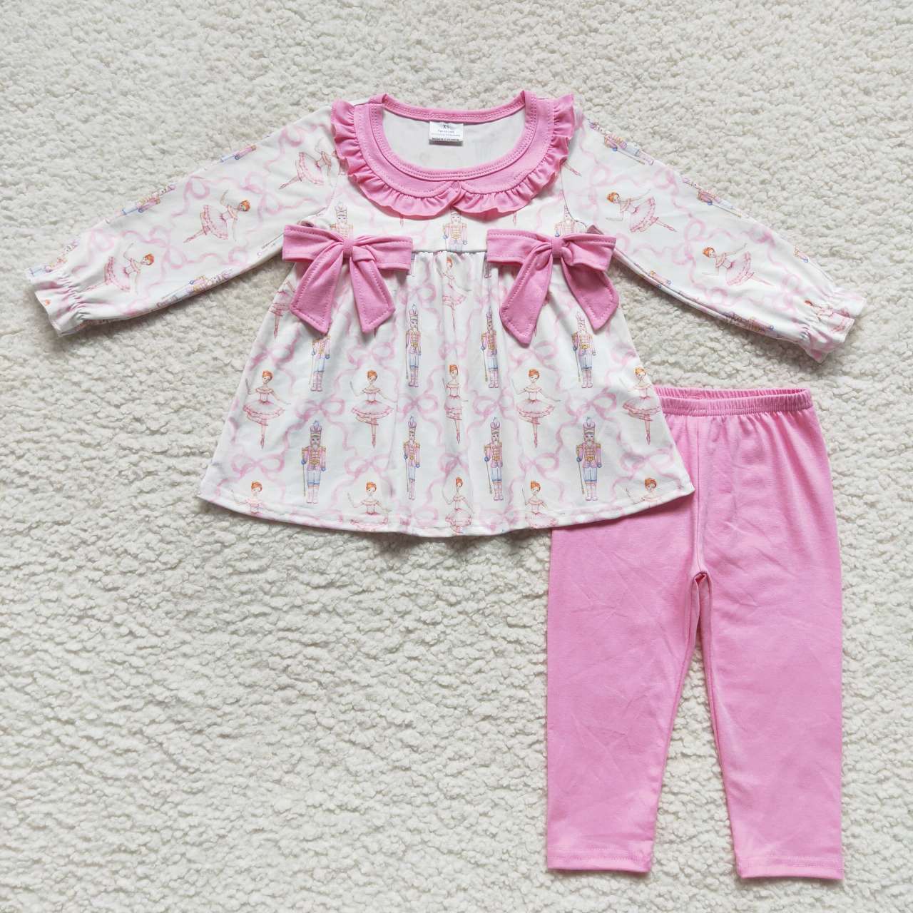 Fall Pink Cartoon Girls Suit