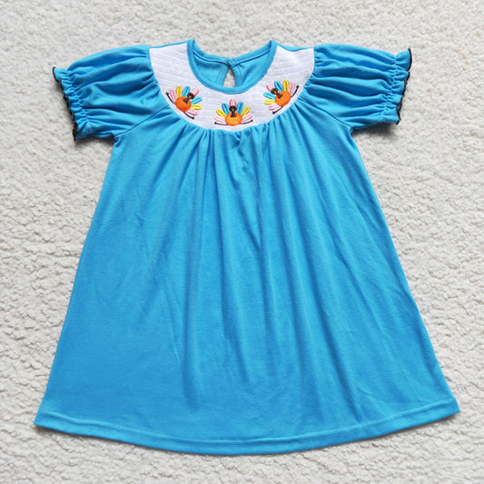 Thanksgiving Turkey Smock Girls Dress