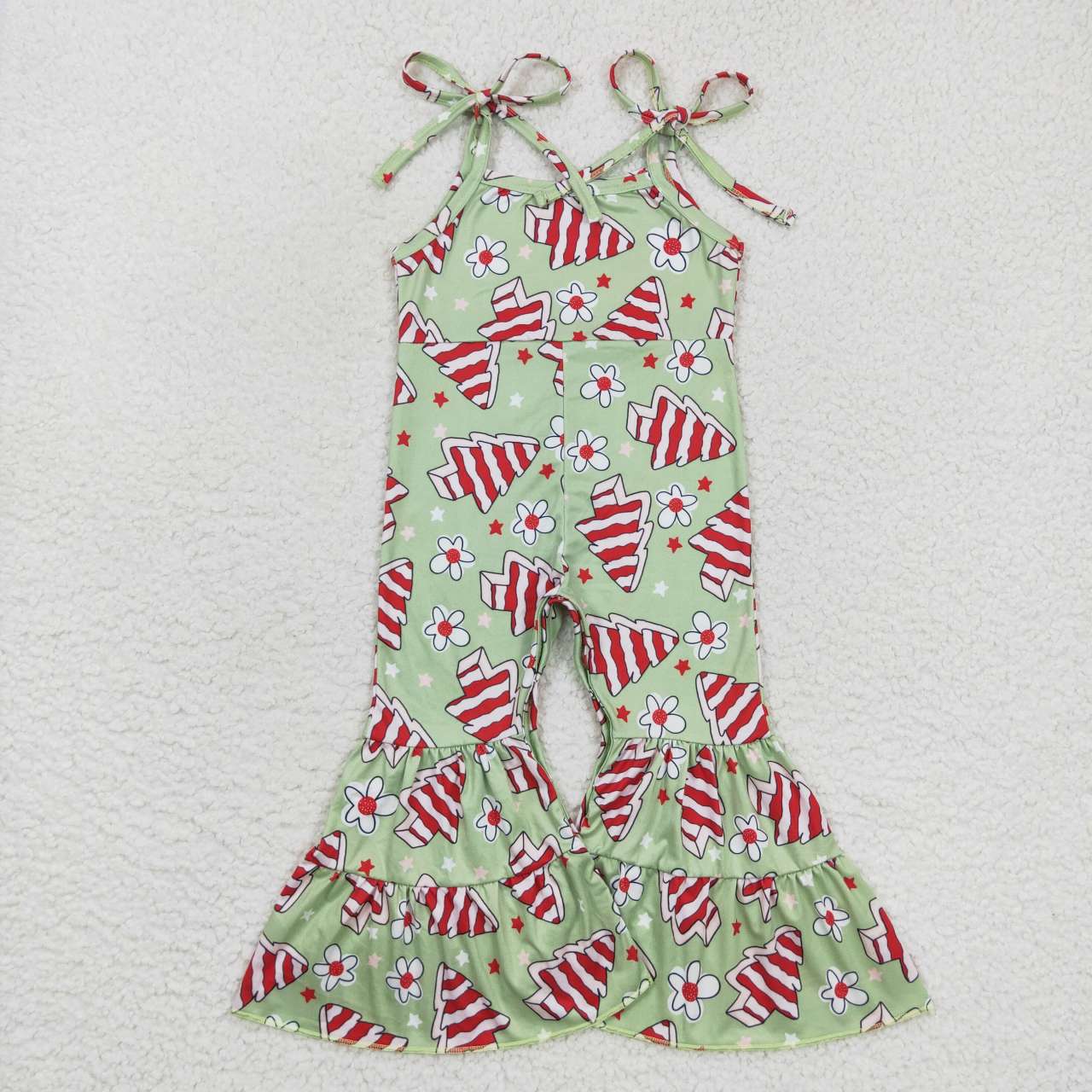 Christmas Green Cake Girls Jumpsuit