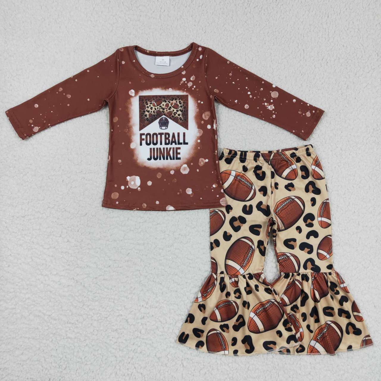 Brown Leopard Baseball Girls Set