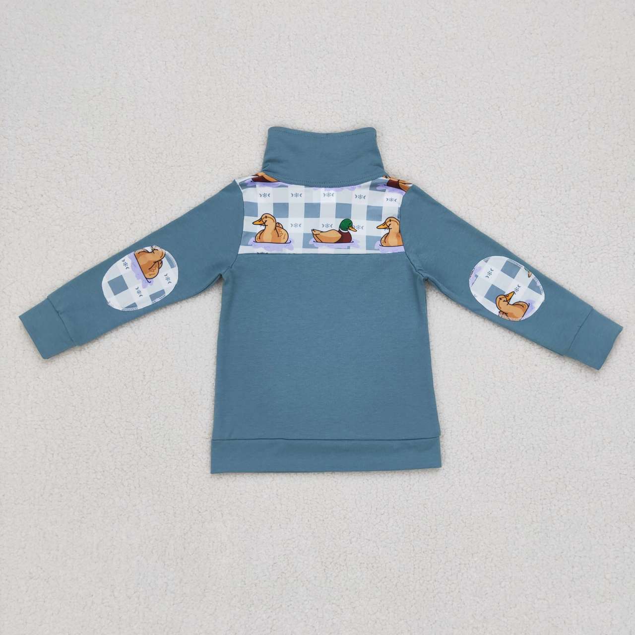 Blue Duck With Zipper Coat