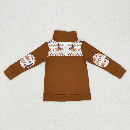brown cow Girls Coat