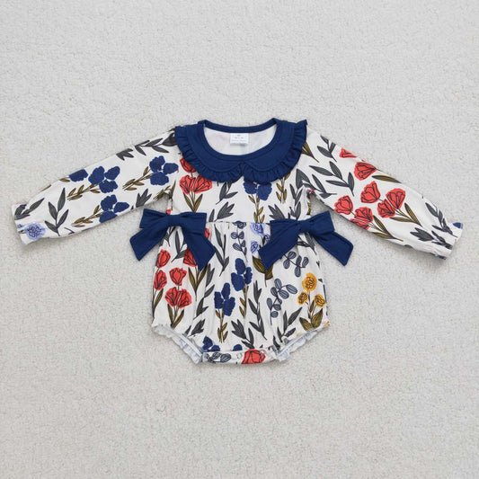 Floral Long Sleeves Romper