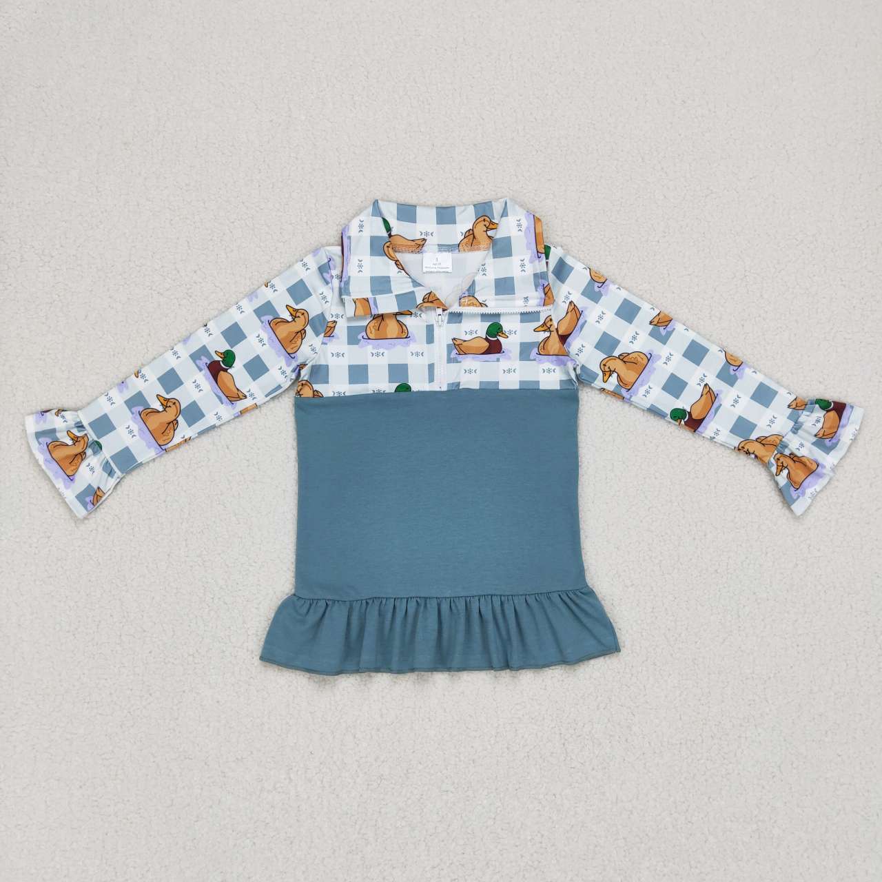 Blue Duck With Girls Coat