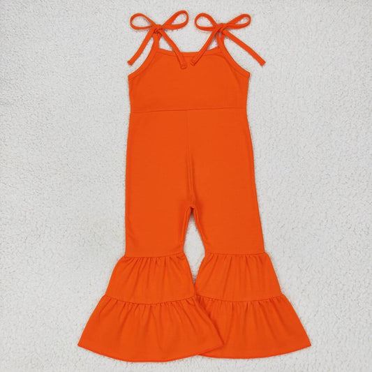 Orange tier Bell Pants Jumpsuit