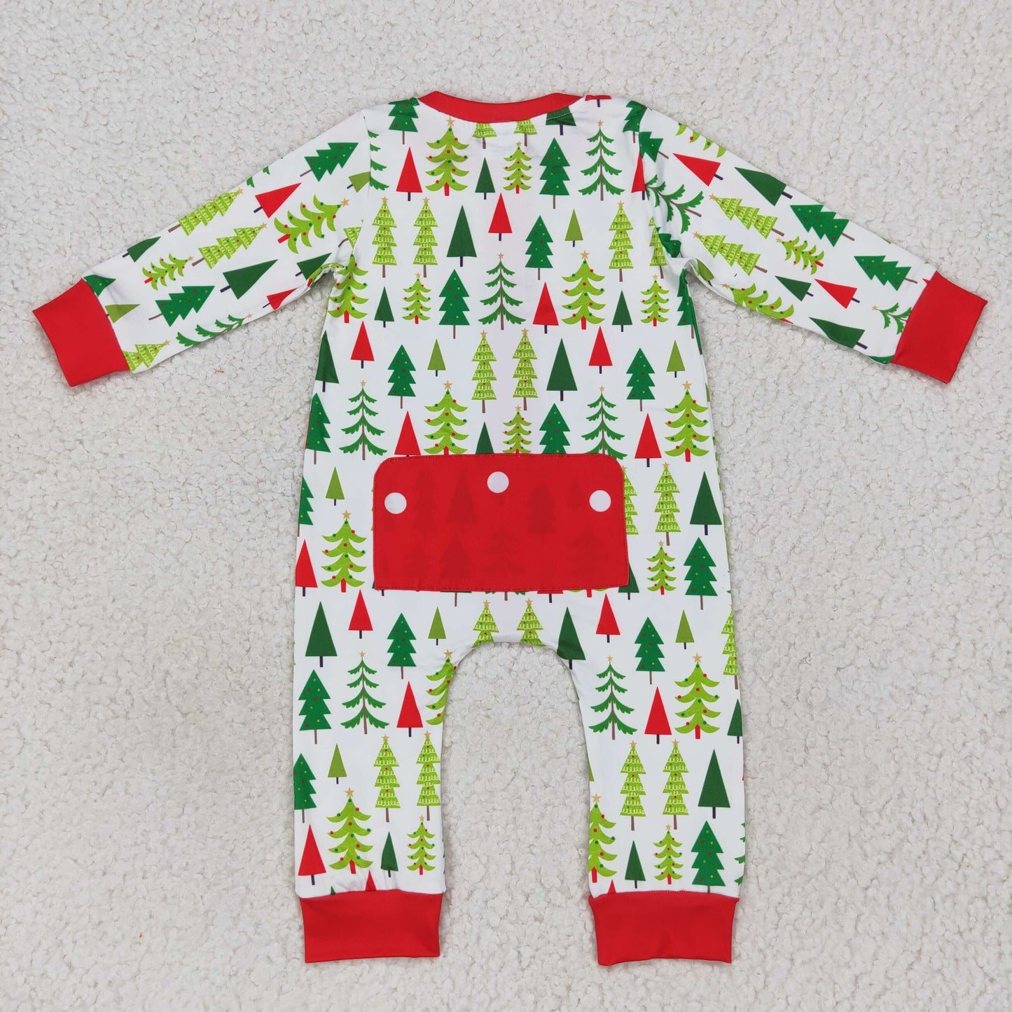 Christmas Tree With Zipper Baby Romper