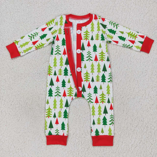 Christmas Tree With Zipper Baby Romper