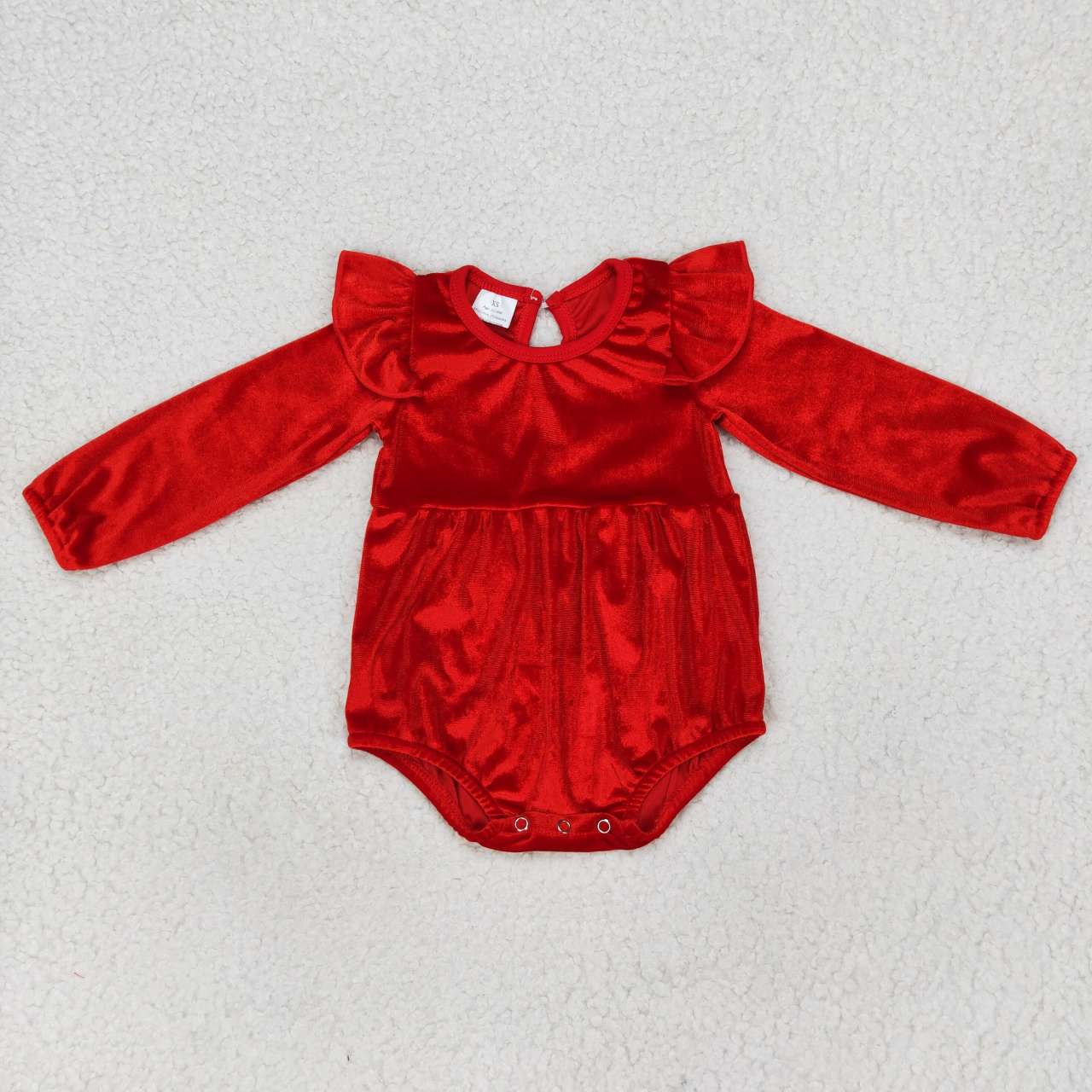 Red Velvet long sleeves romper