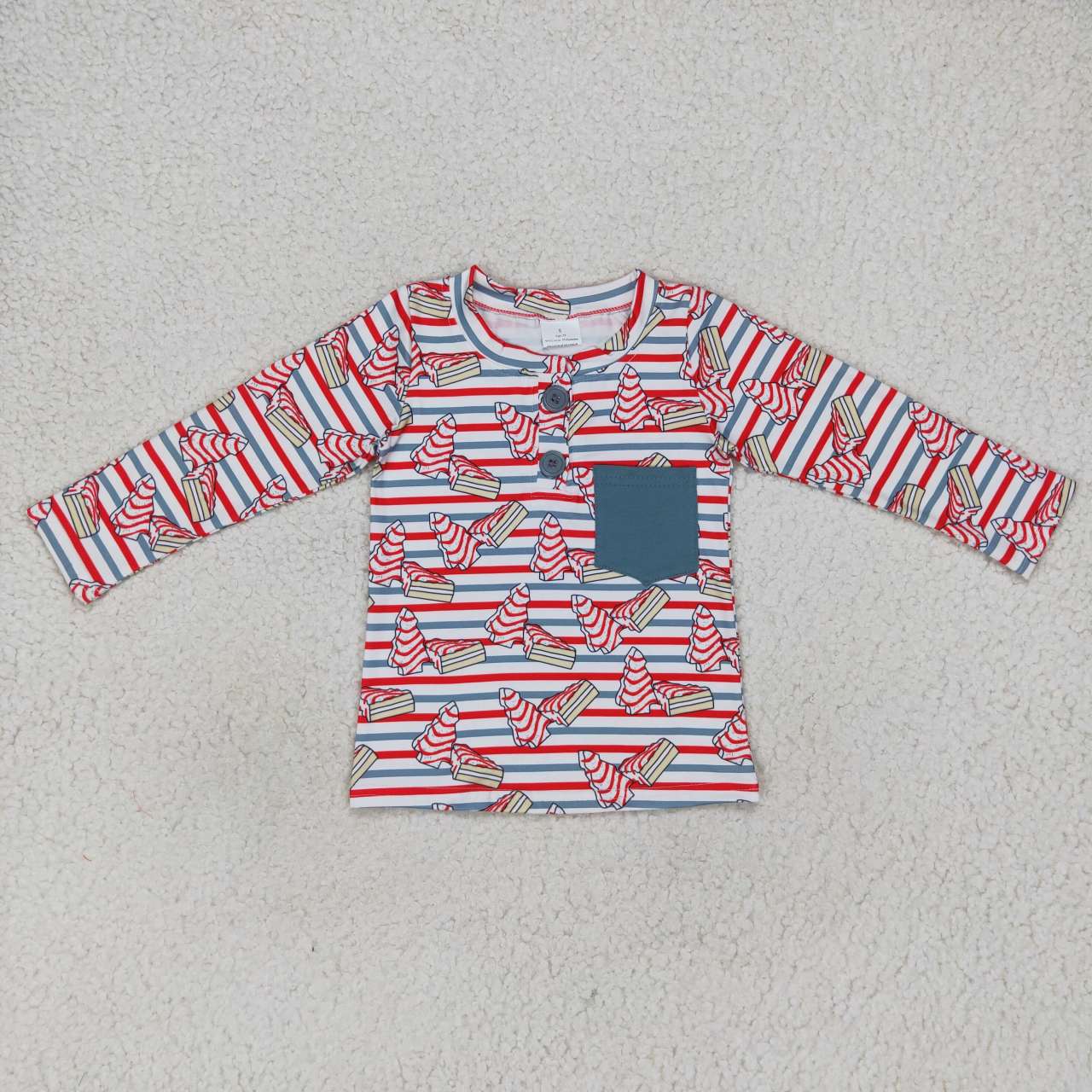 Christmas Red Stripe Car Shirt