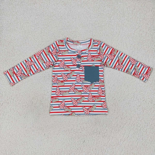 Christmas Red Stripe Car Shirt