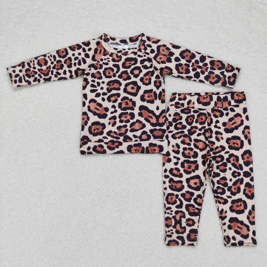 Fall Leopard Long Sleeve Pants Set
