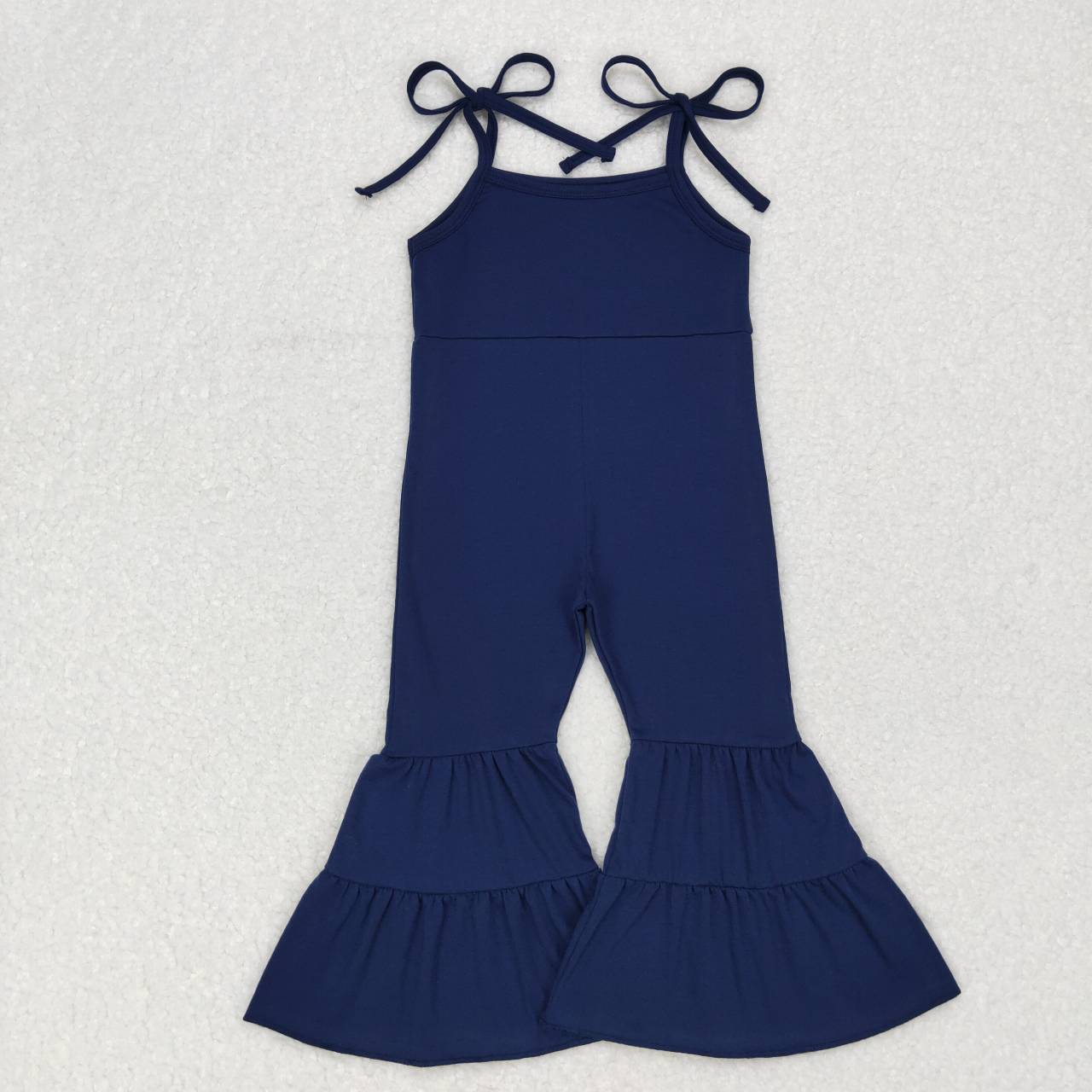 Navy tier Bell Pants Jumpsuit