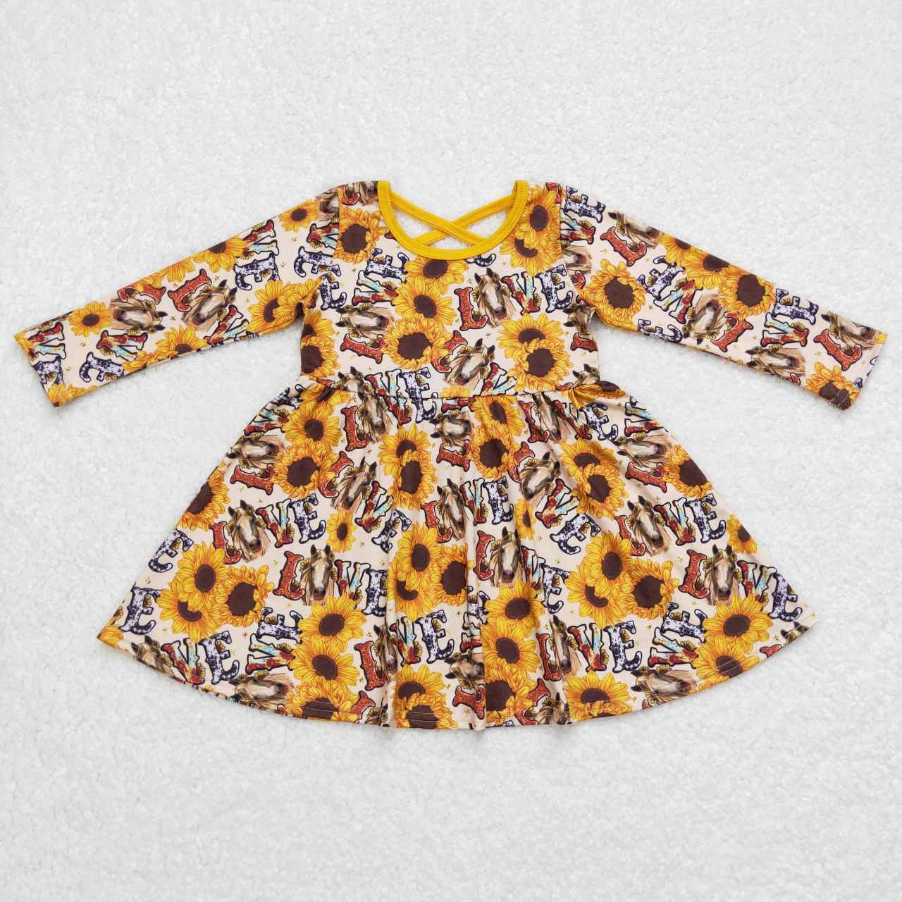 Sunflower Cow Long Sleeves Dress