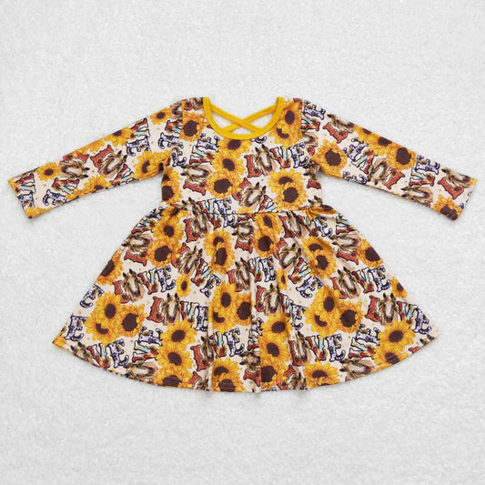 Sunflower Cow Long Sleeves Dress